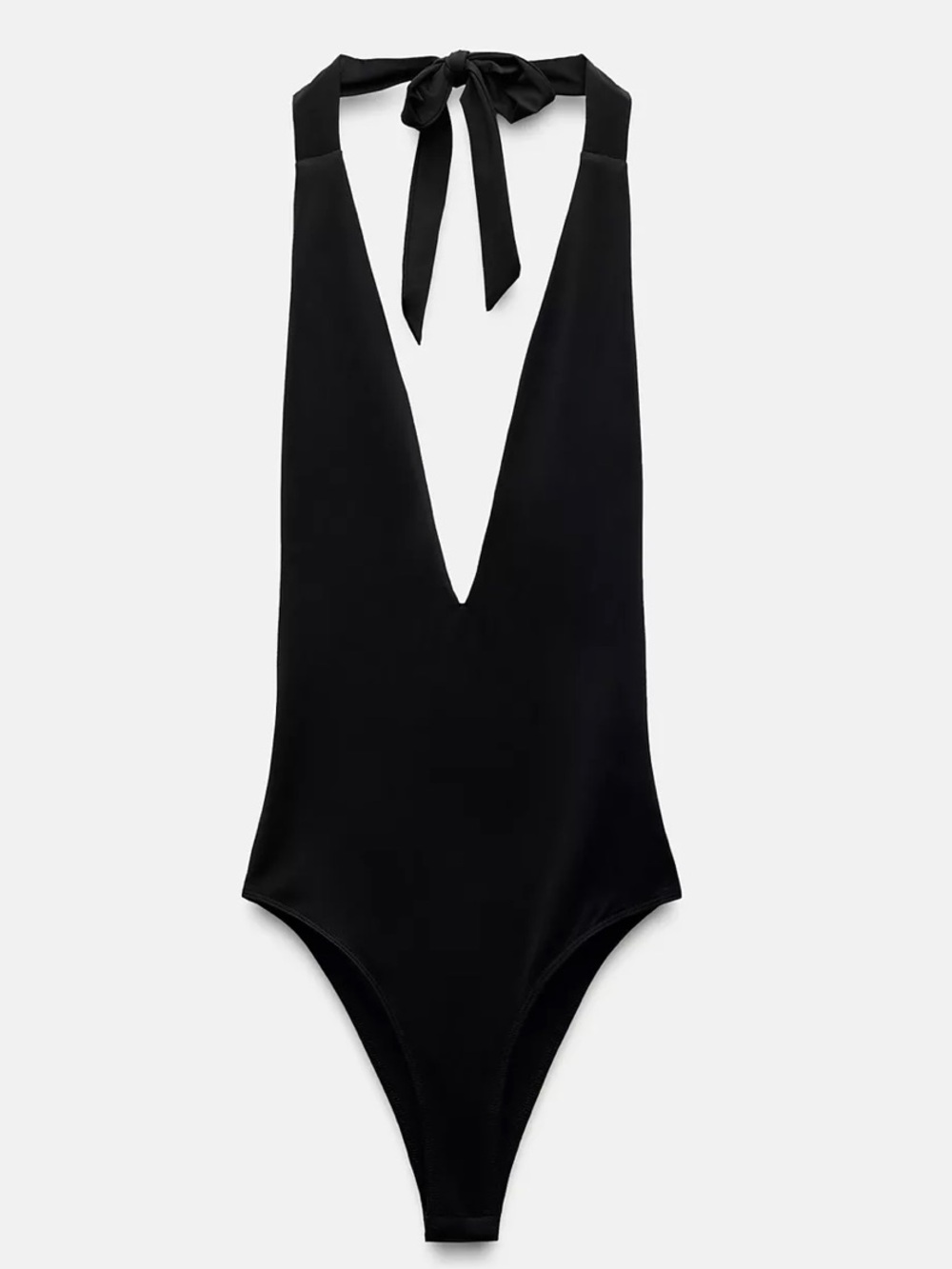 ZARA Polyamide Halter Bodysuit